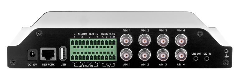 Grandstream GXV3504, IP Video Encoder, 4 video(BNC)/audio/alarm inputs, USB 2.0 port, SD slot, PoE, SIP/VoIP support, Built-in streaming server